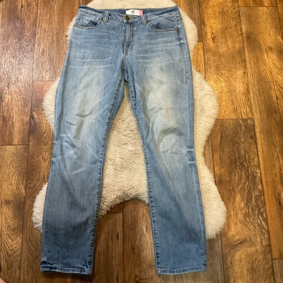 CAbi High Rise Denim Jeans Straight Leg Light Wash Size 8 Style# 5309 Jean - Picture 1 of 12